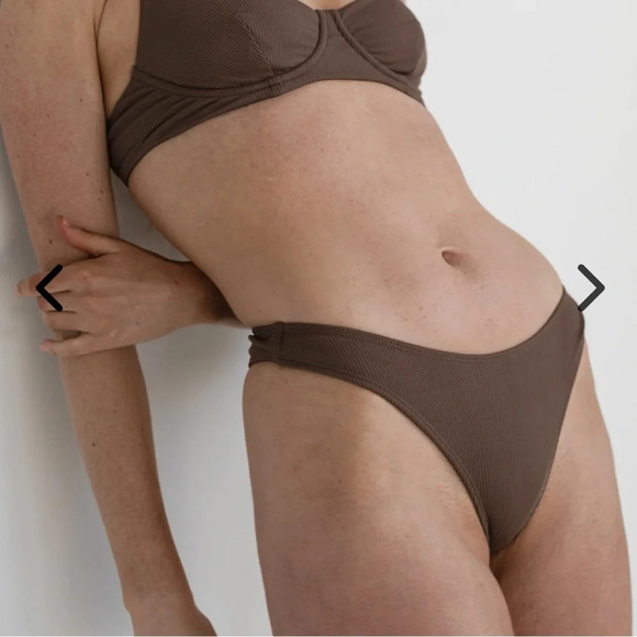kindly the label Other - Kindly  The Label Morning Dip Swimsuit Cheeky Bottoms in Mudd Brown Size …